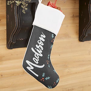 Cozy Christmas Personalized Ivory Christmas Stocking