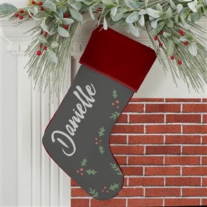 Cozy Christmas Personalized Burgundy Christmas Stocking