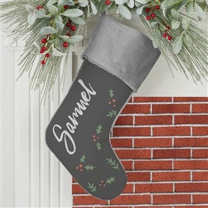 Cozy Christmas Personalized Grey Christmas Stocking