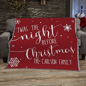 Christmas Quotes Personalized 50x60 Woven Throw Blanket