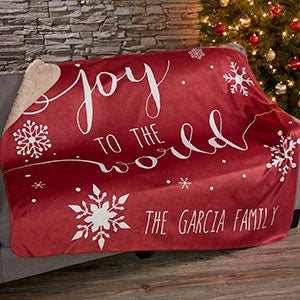 Personalized 60x80 Sherpa Blanket - Christmas Quotes