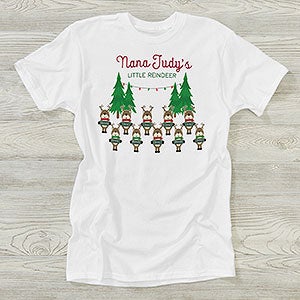 Reindeer Family Personalized T-Shirt - Adult Small - Black