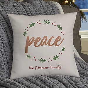 Cozy Christmas 14 Personalized Throw Pillow