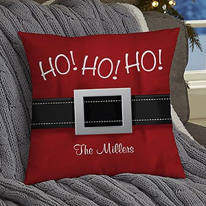 Santa Belt 14 Personalized Throw Pillow