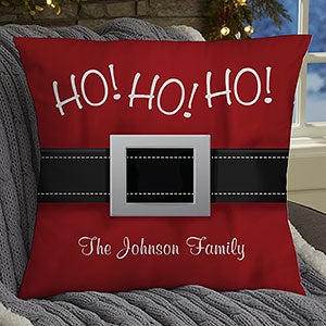 Santa Belt 18 Personalized Throw Pillow