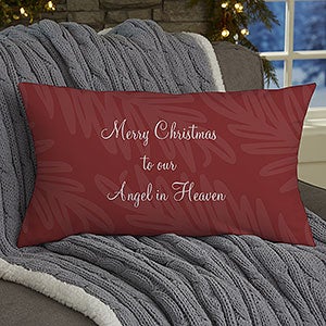 Christmas In Heaven Personalized Lumbar Pillow