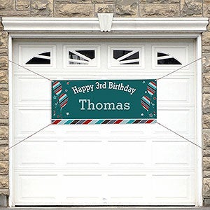 Birthday Boy Personalized Party Banner - 20x48