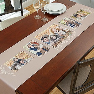 Family 5 Photo Collage 16x96 Table Runner