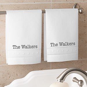 Personalized Linen Guest Towel Set - Classic Celebrations