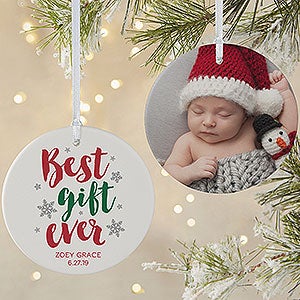 Best Gift Ever Large 2 Sided Baby Ornament