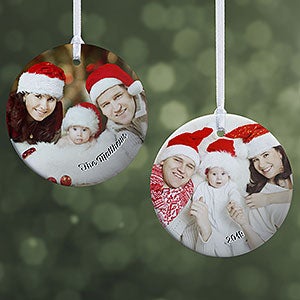 Precious Memories Small 2 Sided Photo Ornament