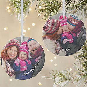 Precious Memories Large 2 Sided Photo Ornament