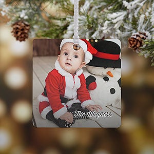 Family Memories Premium Photo Ornament - 1 Sided Metal