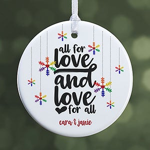 Love Wins Personalized Gay Pride Ornament