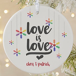 Gay Pride Personalized Christmas Ornament