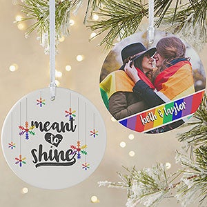 Gay Pride Custom Photo Ornament