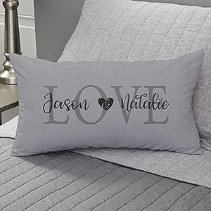 Elegant Couple Personalized Lumbar Throw Pillow