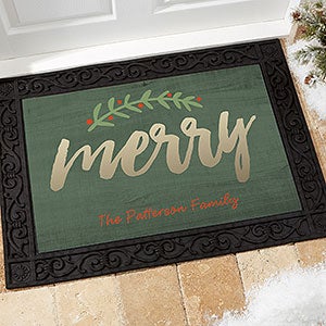 Personalized Doormat 18x27 - Cozy Christmas