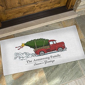 Classic Christmas 24x48 Personalized Doormats