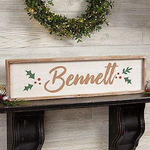 Personalized Barnwood Wall Art - Cozy Christmas