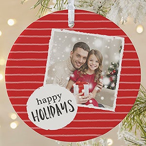 Personalized Photo Message 1 Photo Ornament