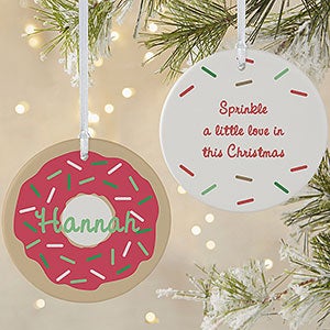 Personalized Donut Christmas Ornament