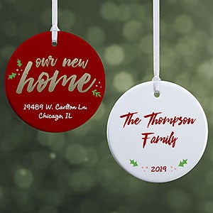 Personalized Ornament - Our New Home