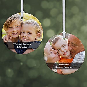 Precious Photo Message Personalized 2 Photo Ornament