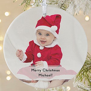 Personalized Photo Message Christmas Ornament