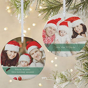 Personalized 2 Photo Christmas Ornament