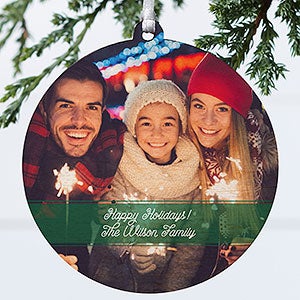 Precious Photo Message Personalized Wood Ornament - 1 Sided