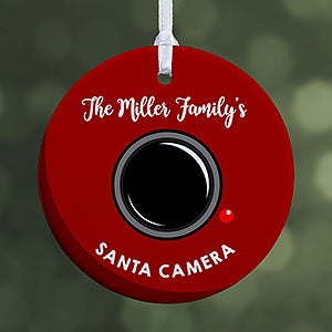 Custom Santa Camera Christmas Ornament