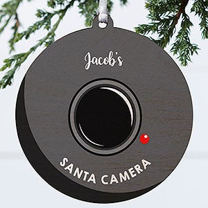 Santa Cam Personalized Wood Ornament - 1 Sided