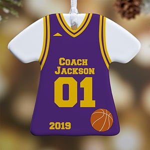 Coach Personalized T-Shirt Ornament - 1 Sided