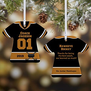 Coach Personalized T-Shirt Ornament - 2 Sided