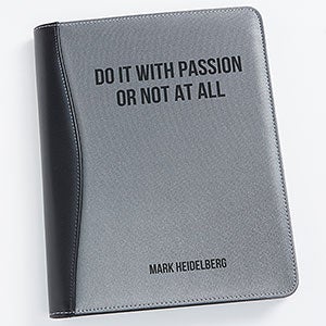 Personalized Silver & Black Portfolio - Office Expressions