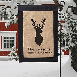 Winter Themed Personalized Garden Flags