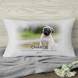 Pet Memorial Personalized Lumbar Throw Pillow