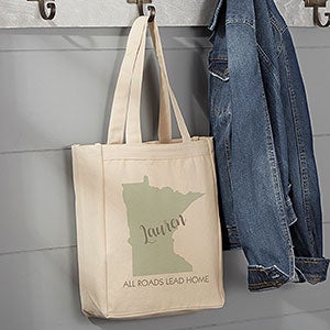 State Pride Personalized Small Canvas Tote Bag