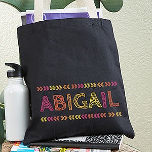 Personalized Tote Bag For Girls - Stencil Name