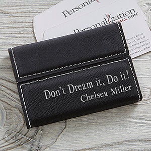 Personalized Black Business Card Case