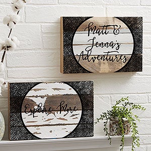 Adventure Awaits 12x8 Personalized Wall Art