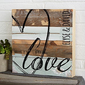 LOVE 12x12 Personalized Wood Wall Art