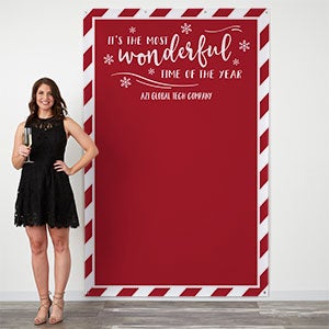 Personalized Holiday Photo Backdrop - Most Wonderful Time