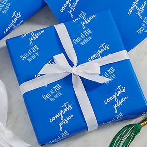 Personalized Graduation Wrapping Paper - Step & Repeat