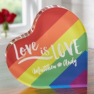 Love Is Love Personalized Rainbow Keepsake