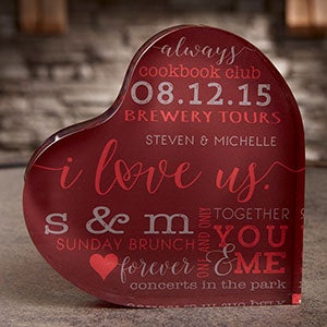 I Love Us Personalized Heart Keepsake