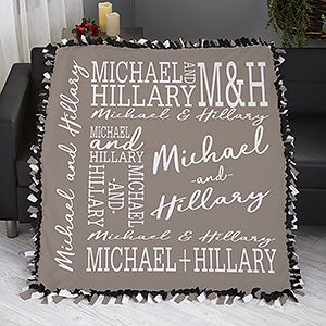 Couple In Love Personalized 50x60 Tie Blanket