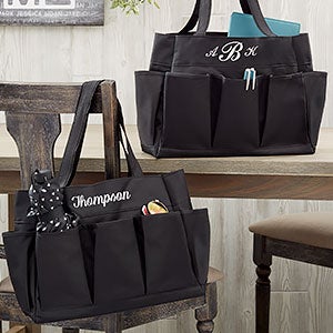 Personalized Carryall Tote Bag - Black