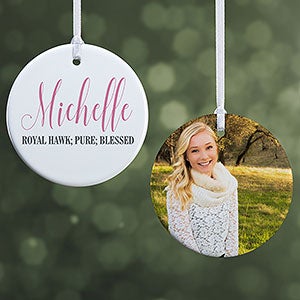 Name Meaning Small 2 Sided Ornament